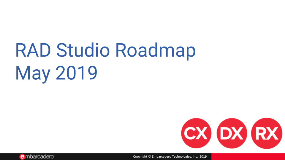 rad studio roadmap 2020
